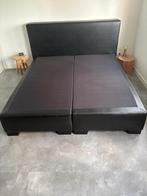 Boxspring zwart, Ophalen, Zo goed als nieuw, Tweepersoons, 180 cm