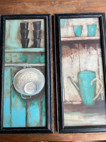 Set van 2 Keuken Schilderijen beschikbaar voor biedingen