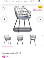 3 nieuwe tuinstoelen grijs, Tuin en Terras, Ophalen, Nieuw, Kunststof