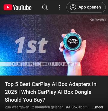 Ai box carplay 128gb 8ram hdmi dual sim youtube tv films beschikbaar voor biedingen