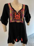 Yaesmine blouse met ibiza style onesize, Maat 38/40 (M), Verzenden, ., Zwart
