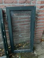 4 houten kozijnen met glas, Doe-het-zelf en Verbouw, Glas en Ramen, Ophalen, Gevelraam of Ruit, Gebruikt, Minder dan 80 cm