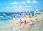 A.C.van NOORT - 1914-2003 STRANDGEZICHT., Antiek en Kunst, Kunst | Schilderijen | Klassiek, Ophalen of Verzenden