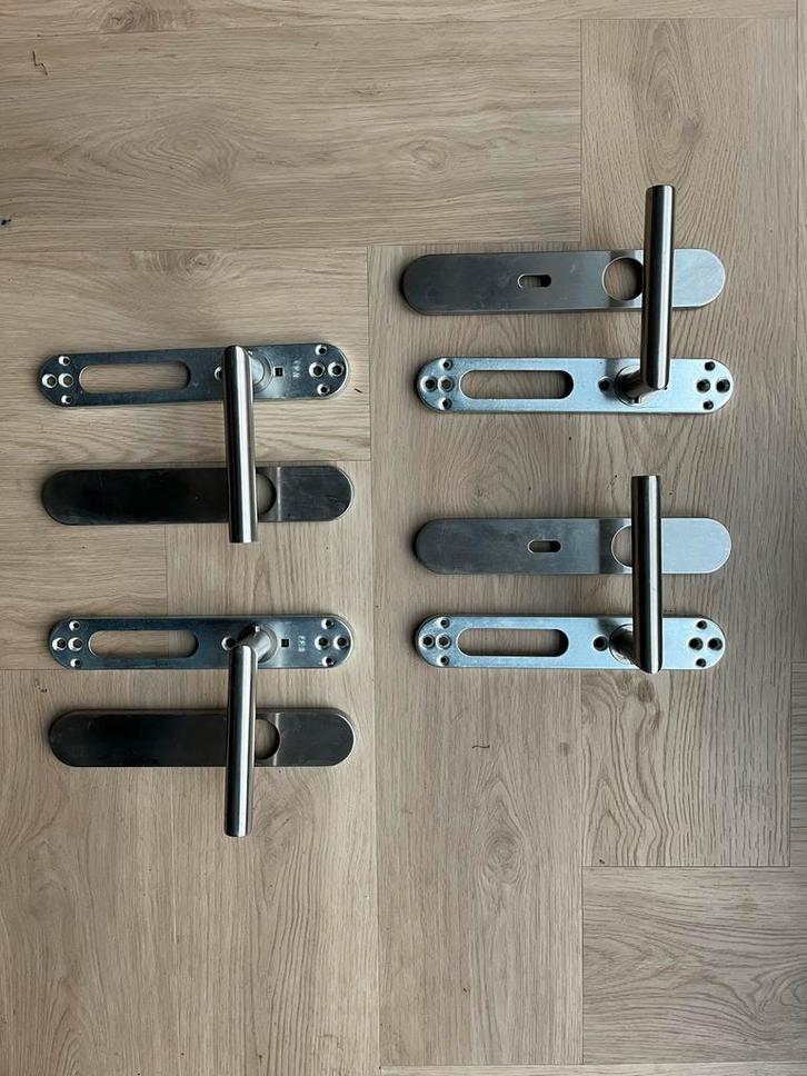 Gamma Zagreb Deurkrukset - Blind - RVS, Doe-het-zelf en Verbouw, Hang- en Sluitwerk, Zo goed als nieuw, Klink of Kruk, Rvs, Ophalen