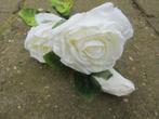 OPRUIMING - ROZEN - KUNST - WIT - VAN 2,50 NU 1,50, Huis en Inrichting, Woonaccessoires | Kunstplanten en Kunstbloemen, Ophalen of Verzenden