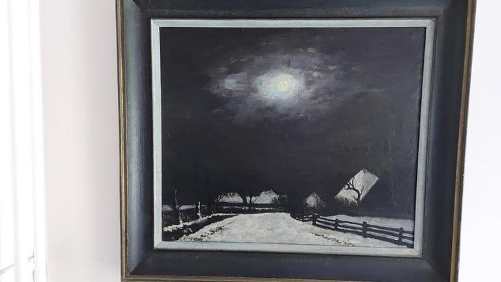 Schilderij Thé Lau, Bergense School., Antiek en Kunst, Kunst | Schilderijen | Klassiek, Ophalen