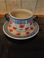 Bunzlau soepkom en gebaksbord, Huis en Inrichting, Keuken | Servies, Ophalen, Keramiek, Nieuw, Kom(men)