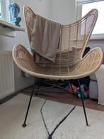 HK Living Egg Chair Rotan, Huis en Inrichting, Ophalen, Bruin, Riet of Rotan, Zo goed als nieuw