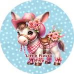 LF3764 ouwel ezeltje 20x4,7cm eetbare cupcake rondjes vers, Ophalen of Verzenden, Nieuw, Cupcakes, Versiering