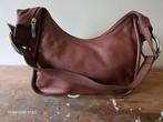 Arcadia vintage leren schoudertas bruin, Ophalen of Verzenden, Zo goed als nieuw, Bruin, Handtas