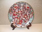 Franklin Mint  kerstbord Santa Claws, Verzamelen, Ophalen, Gebruikt, Porselein, Kop en/of schotel