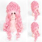 Luxe zoetroze suikerspin drag pruik Cotton Candy, Nieuw, Pruik of Haarverlenging, Verzenden