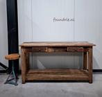 Gave stoere landelijke side table, Ophalen, 100 tot 150 cm, Nieuw, 25 tot 50 cm