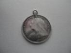 Zilveren hangertje met koningin Victoria, UK., Verzenden, Zo goed als nieuw, Zilver, Zilver