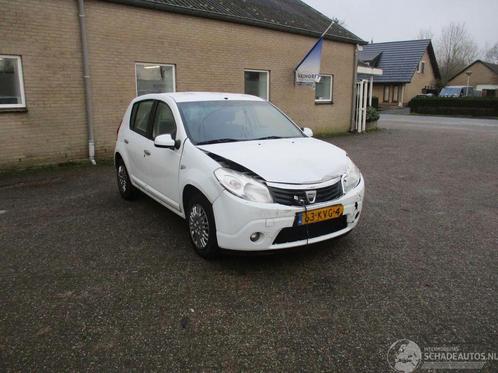 Dacia Sandero 1.4 Laureate LPG (bj 2010), Auto diversen, Schadeauto's, Handgeschakeld, LPG, Hatchback, Wit