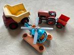 Greentoys kiepwagen - tractor - helicopter, Ophalen of Verzenden, Gebruikt