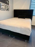 Boxspring Groen velvet 160x200, Ophalen, Tweepersoons, Zo goed als nieuw, 200 cm