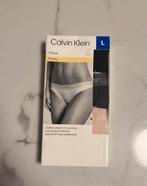Calvin Klein thong/string 3-pack L zwart/grijs/roze – nieuw, Kleding | Dames, Ondergoed en Lingerie, Zwart, String, Onbekend, Ophalen of Verzenden