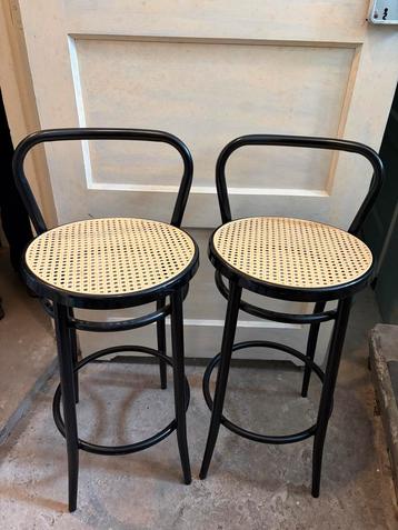 Vintage Barkrukken met webbing - Prachtige Staat! beschikbaar voor biedingen