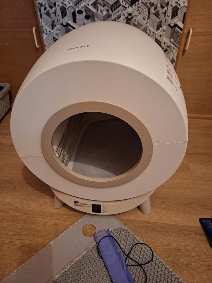 Automatische kattenbak XXL van Revo-Loo One, Dieren en Toebehoren, Kattenbakken, Zo goed als nieuw, Open, Zelfreinigend, Ophalen