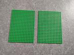 2 Lego bouwplaten grondplaten groen 16x22, Ophalen of Verzenden, Gebruikt, Lego