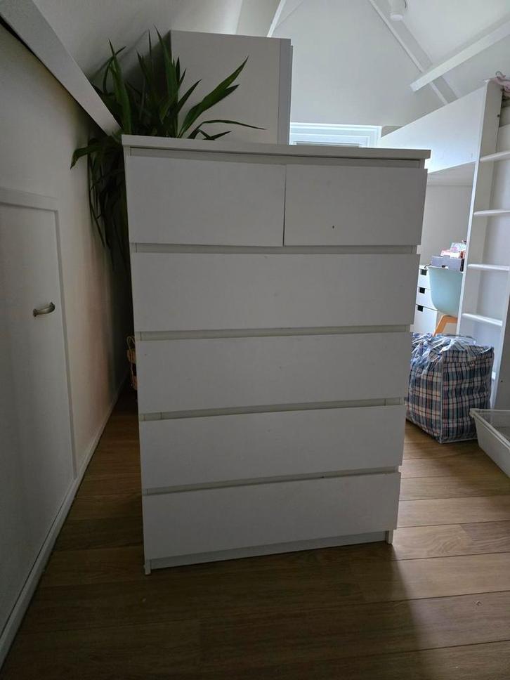 Ikea Malm ladenkast wit, Huis en Inrichting, Kasten | Ladekasten, Gebruikt, Minder dan 100 cm, 50 tot 100 cm, 25 tot 50 cm, Ophalen