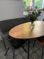 Prachtige leren eettafel bank, Ophalen of Verzenden
