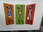Julian Opie. J.O. "" 3 vrouwen mixmedia, Verzenden