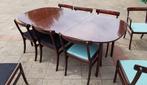 Vintage uitschuifbare tafel Ole Wanscher Danish diner table, Gebruikt, 100 tot 150 cm, ., 200 cm of meer