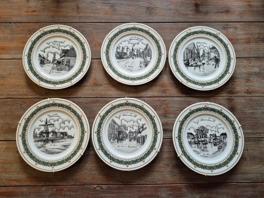 Zes Wandborden Alblasserdam, Ophalen of Verzenden