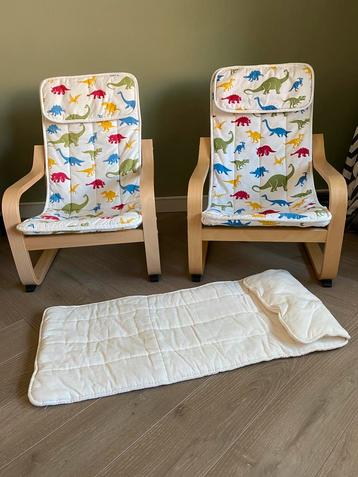 IKEA Poäng kinderstoel 2x - Dino met extra kussen beschikbaar voor biedingen