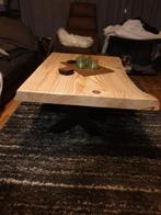 Boomstam Eettafel & Salontafel Set - Uniek Design, Rustiek, Zo goed als nieuw, 150 tot 200 cm, Overige vormen