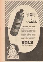 Retro reclame 1947 Bols zet koers op Bols & vuurtoren, Verzenden, Overige typen
