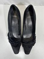 Manfield, maat 37, stijlvolle zwart suède pumps, Verzenden, Zwart, Zo goed als nieuw, Schoenen met hoge hakken