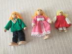3 Educo Poppenhuis-popjes Koning, koningin en meisje, Ophalen of Verzenden, Gebruikt, Poppenhuispop