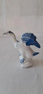 Beeld gans blauw wit porselein, Ophalen of Verzenden, Zo goed als nieuw, Dier