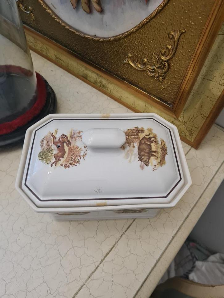 Zeer oude Franse paté schaal, Antiek en Kunst, Antiek | Keukenbenodigdheden, Ophalen of Verzenden