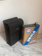 Antiek ESSO Uniflo Olieblik met Tas, Ophalen of Verzenden, Gebruikt
