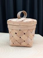 Rotan mandje met deksel!, Mand, Rond, Ophalen of Verzenden, Zo goed als nieuw