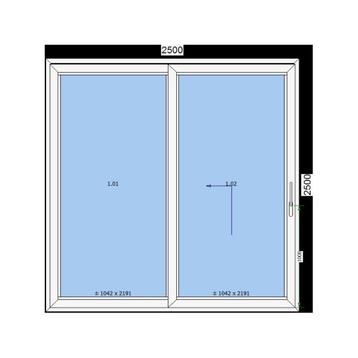 Nieuwe aluminium schuifpui Aluprof MB-77HS 2500x2500 mm beschikbaar voor biedingen