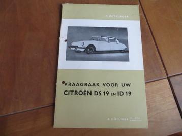 Vraagbaak Citroen DS 19, Citroen ID 19 1956-1963 beschikbaar voor biedingen