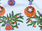 vintage retro jaren 70 Kerstkleed/tafelkleed kerst/zeil, Huis en Inrichting, Ophalen of Verzenden, Gebruikt, Rechthoek, Binnen