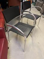 4x Segis Breeeze tuinstoelen, terras, stapelstoelen, Huis en Inrichting, Stoelen, Ophalen, Gebruikt, Metaal, Rood