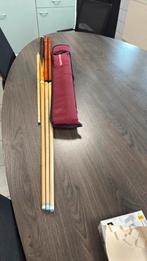Te koop 3x biljartkeu, 1x foudraal, 1x top, Sport en Fitness, Biljarten en Poolen, Ophalen of Verzenden, Gebruikt, Keu of Ballen