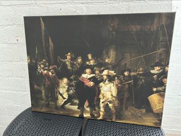 Schilderij nachwacht op canvas 60 x 80 beschikbaar voor biedingen