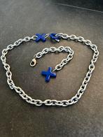 Camps & Camps armband en ketting “crossed” blauw -  apart!, Overige materialen, Verstelbaar, Nieuw, Ophalen of Verzenden