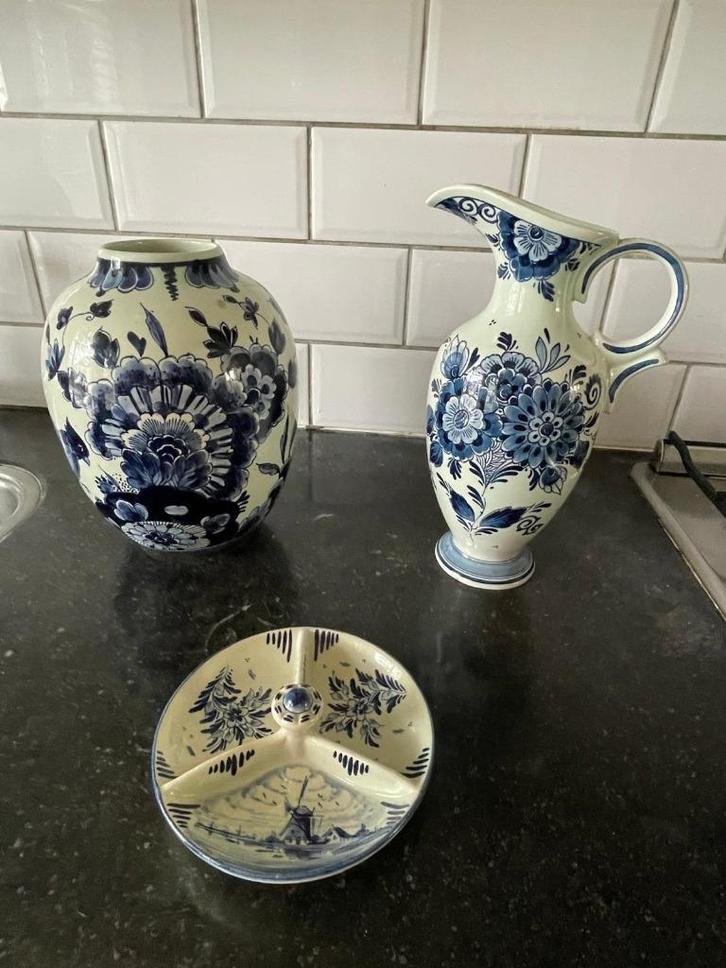 Kleine collectie (Gouds) Aardewerk uit erfenis, Antiek en Kunst, Curiosa en Brocante, Ophalen of Verzenden