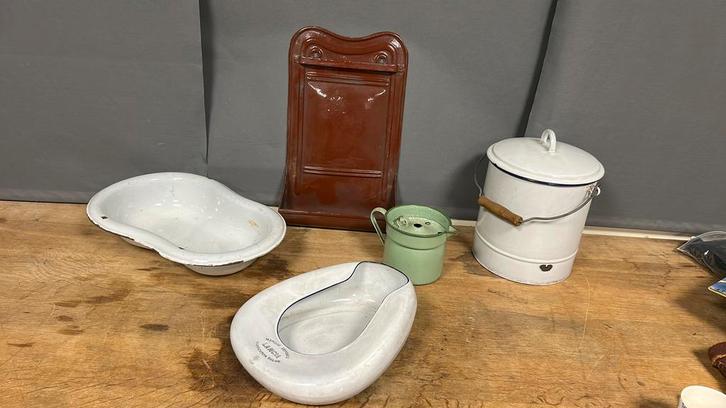 Diverse emaille spullen., Antiek en Kunst, Antiek | Emaille, Ophalen of Verzenden