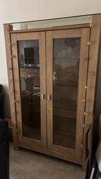 Licht Eiken Vitrinekast - 180x112x44.5cm, Huis en Inrichting, Kasten | Vitrinekasten, Ophalen, Gebruikt, 100 tot 150 cm, Eikenhout