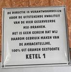 Emaille bord KETEL 1 40x40, Antiek en Kunst, Ophalen of Verzenden